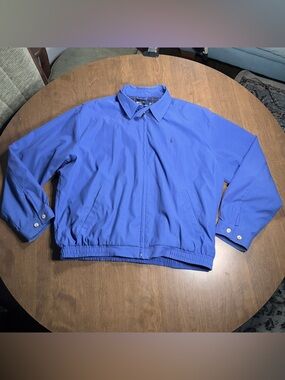 Polo Ralph Lauren Golf Harrington Jacket Mens XL Blue 90's Windbreaker Preppy